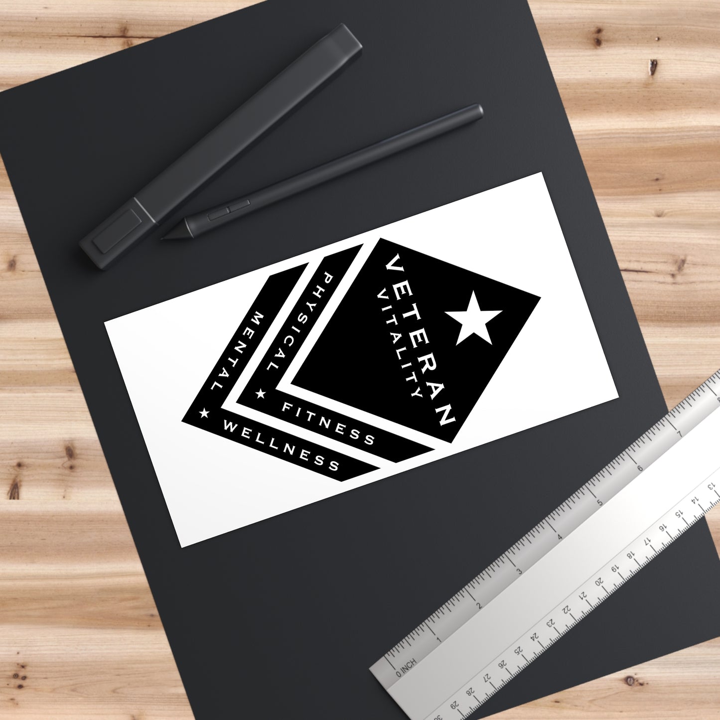 Veteran Vitality Fitness Bumper Stickers, Car Decal, Veteran Pride Sticker, Wellness Decor, Military Support Gift