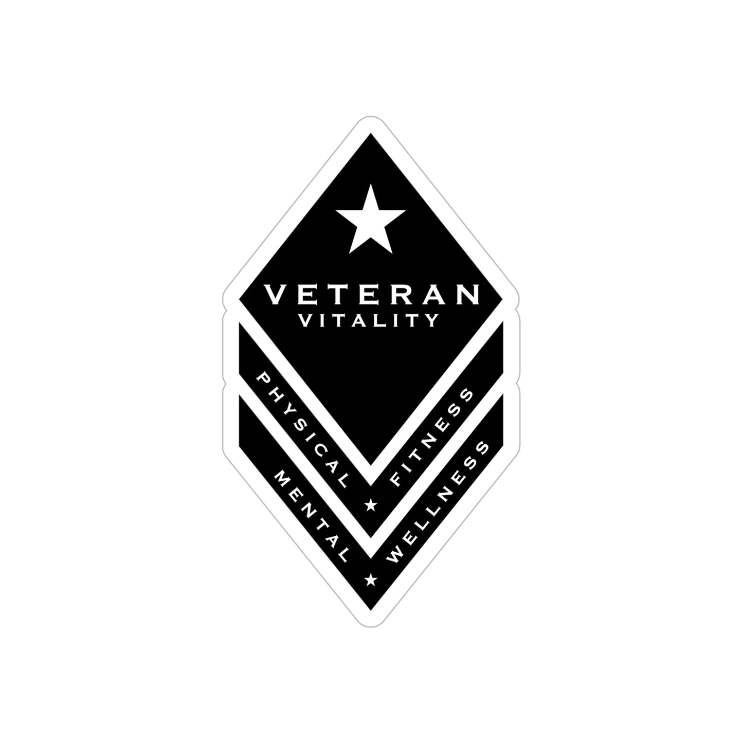 Transparent Outdoor Stickers, Veteran Vitality Decal for Cars, Laptops, & Water Bottles, Military Fitness Decor
