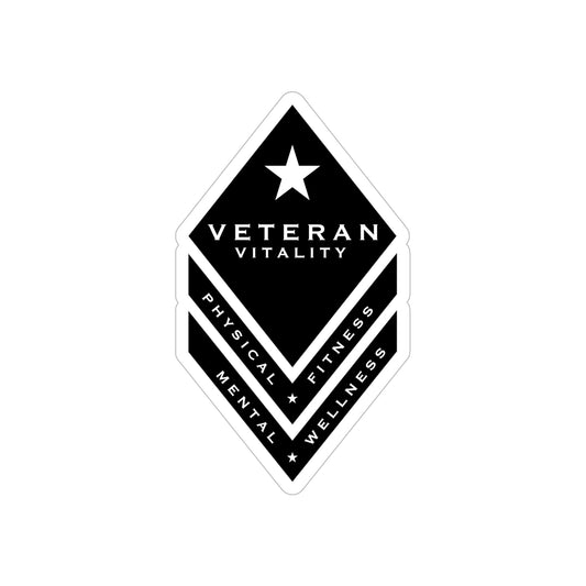 Transparent Outdoor Stickers, Veteran Vitality Decal for Cars, Laptops, & Water Bottles, Military Fitness Decor