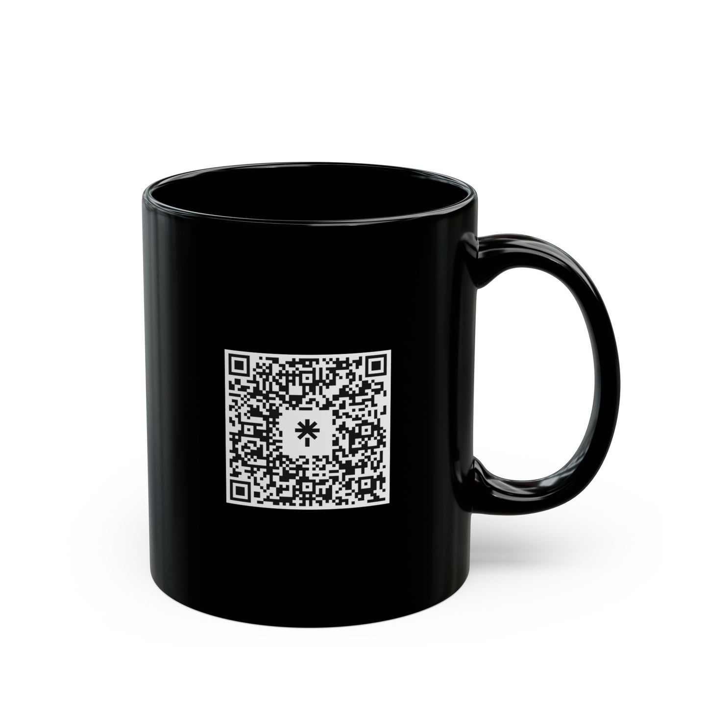 Sleek QR Code Black Mug, Personalized Coffee Cup, Unique Gift for Tech Lovers, Customizable Ceramic Mug, Perfect for Every Occasion