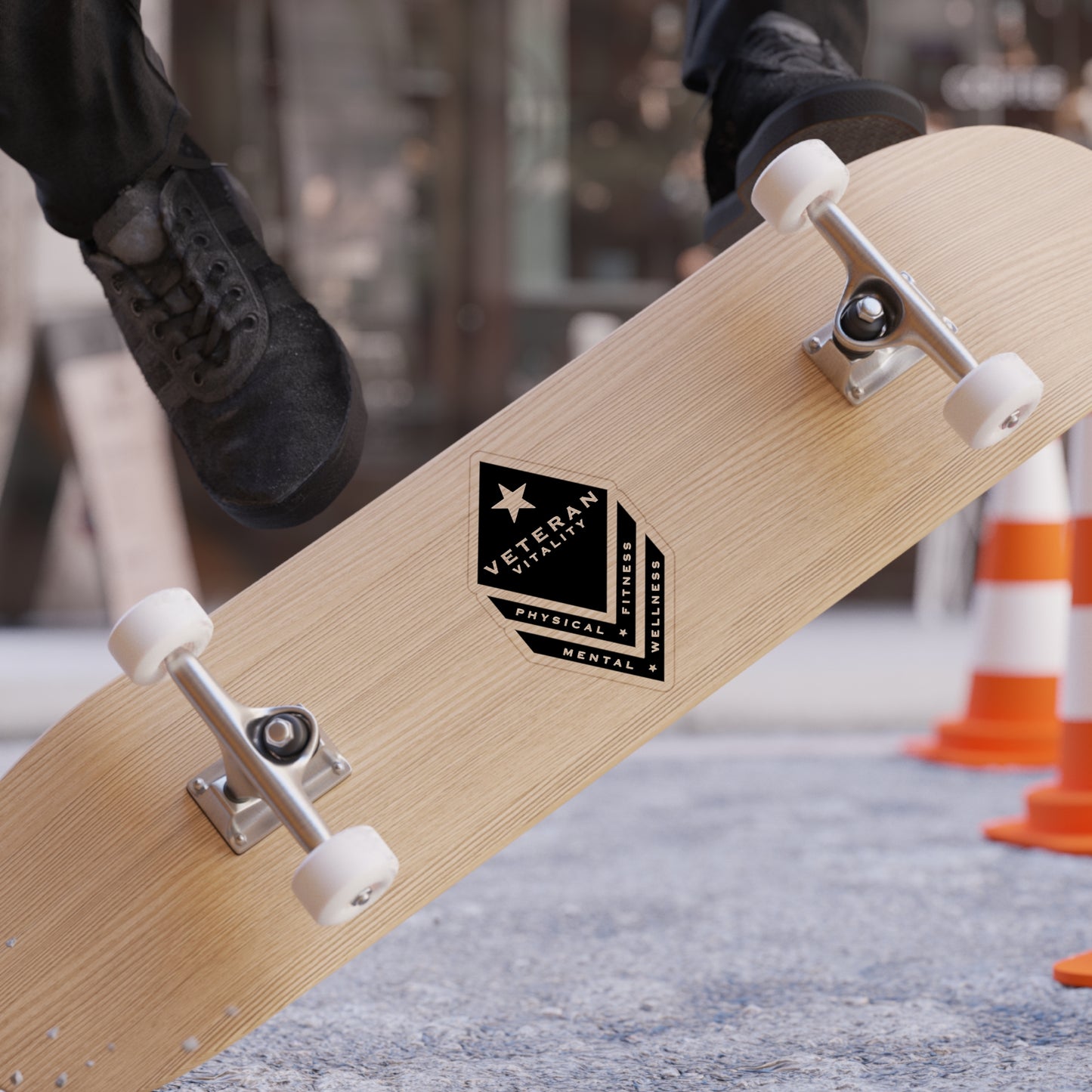 Transparent Outdoor Stickers, Veteran Vitality Decal for Cars, Laptops, & Water Bottles, Military Fitness Decor