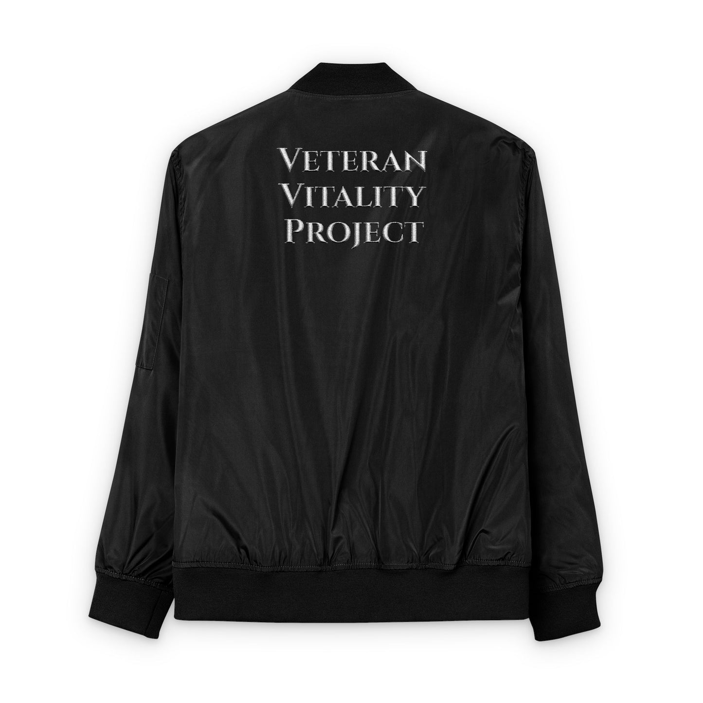 Sustainable Bomber Jacket - Embroidered Support for Veterans, Eco-Friendly Fashion, Bomber Jacket, Military Tribute, Gift for [...]