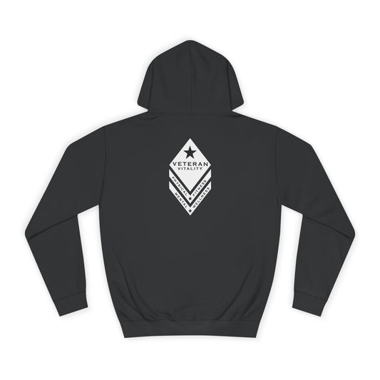 Veteran Vitality Unisex College Hoodie, Comfortable Sweatshirt, Casual Wear, College Apparel, Gift for Veterans, Cozy Hoodie