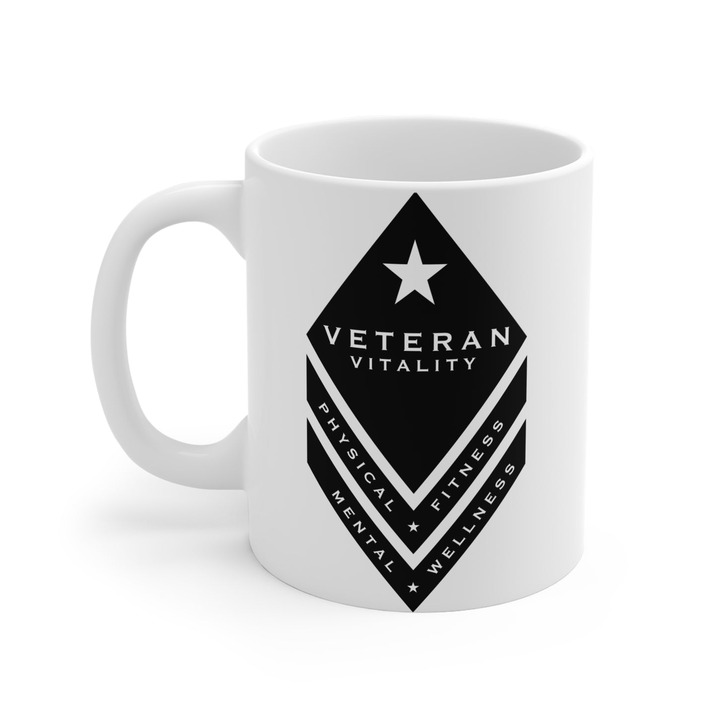 Veteran Vitality Mug - Inspirational Gift for Veterans, Coffee Mug for Fitness, Veteran Appreciation, Motivational Drinkware