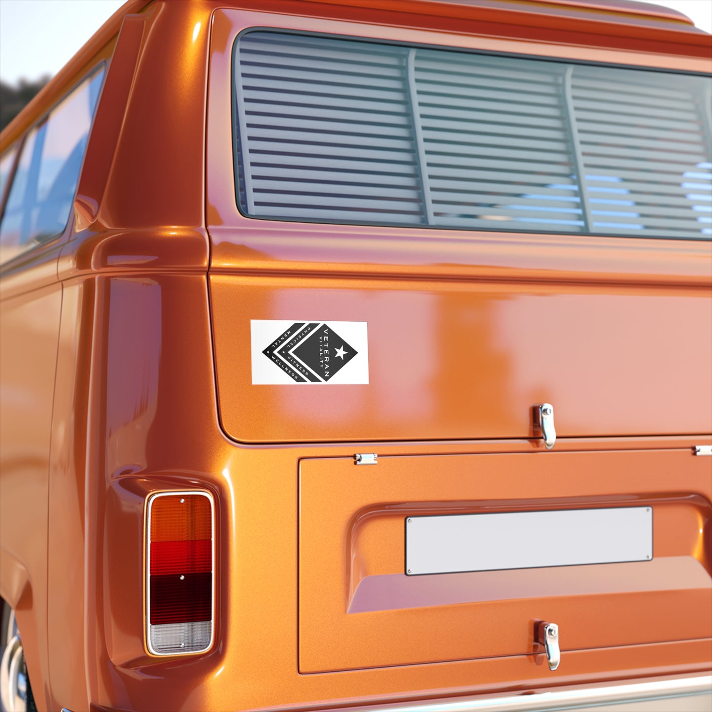 Veteran Vitality Fitness Bumper Stickers, Car Decal, Veteran Pride Sticker, Wellness Decor, Military Support Gift